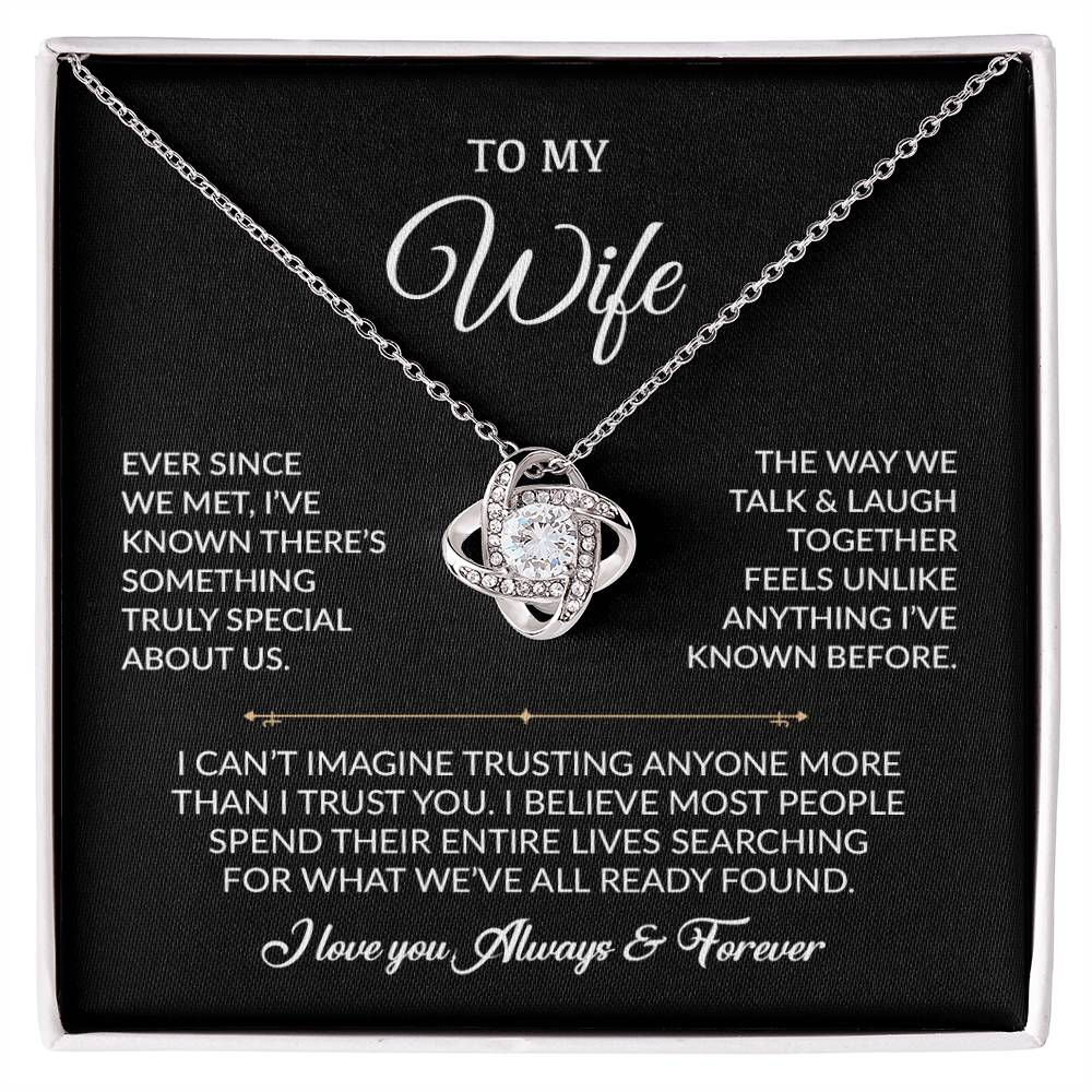 To My Wife Necklace, Gift For Wife, Anniversary Gift For Wife, Necklace For Wife 11_8_Black