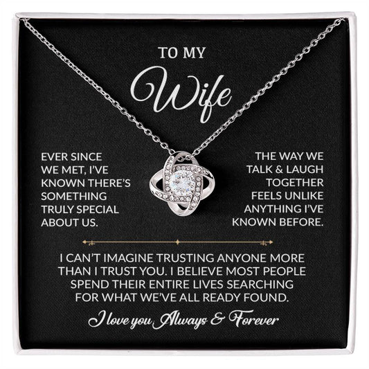 To My Wife Necklace, Gift For Wife, Anniversary Gift For Wife, Necklace For Wife 11_8_Black