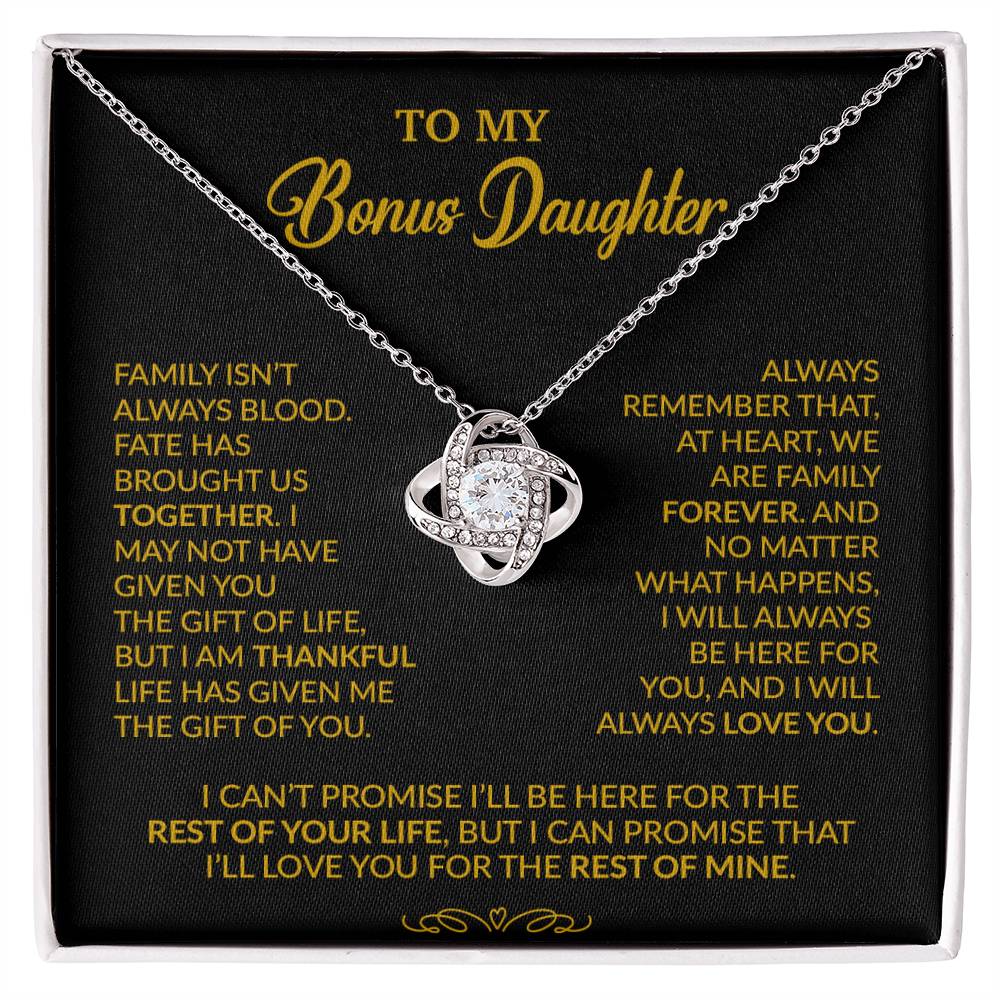 To My Bonus Daughter Necklace, Gift for Bonus Daughter, Step Daughter Birthday 30_9_Gold