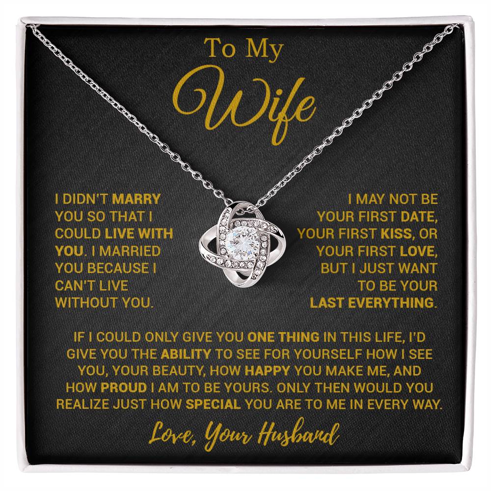 To My Wife Necklace, Gift For Wife, Anniversary Gift For Wife, Necklace For Wife 27_3_Gold