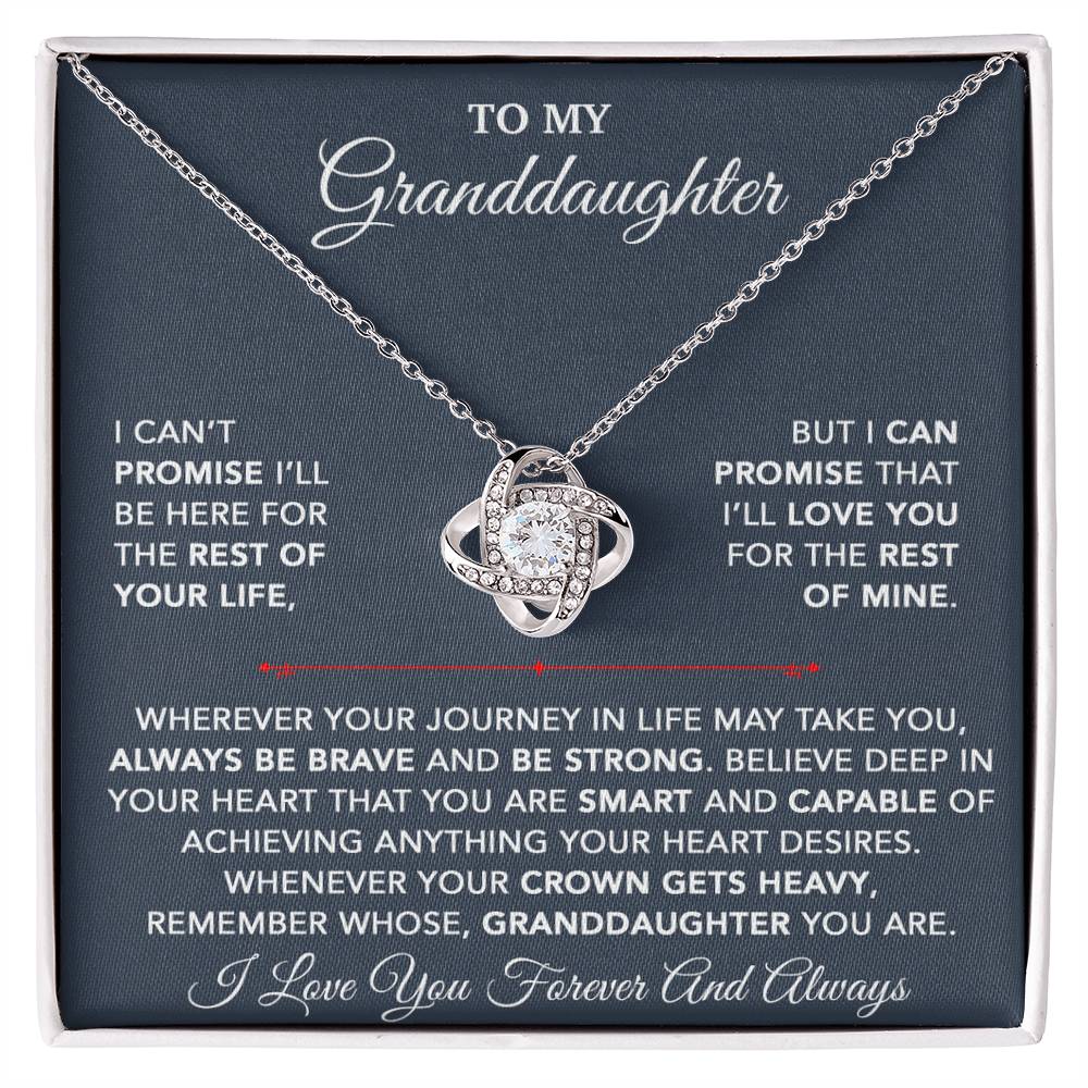 To My Granddaughter Necklace, Granddaughter Gift from Grandpa, Christmas Gift 28_9_Blue