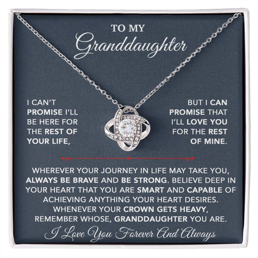 To My Granddaughter Necklace, Granddaughter Gift from Grandpa, Christmas Gift 28_9_Blue