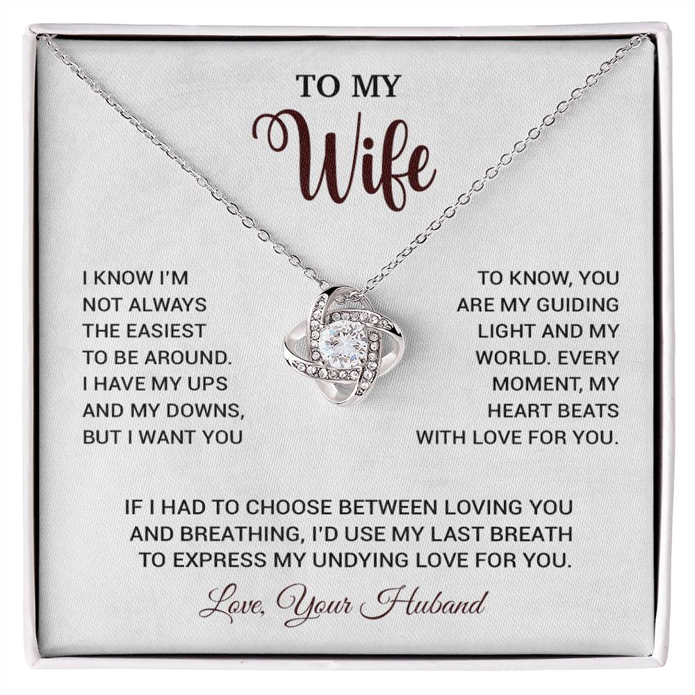 To My Wife Necklace, Gift For Wife, Anniversary Gift For Wife, Necklace For Wife 16_9_White