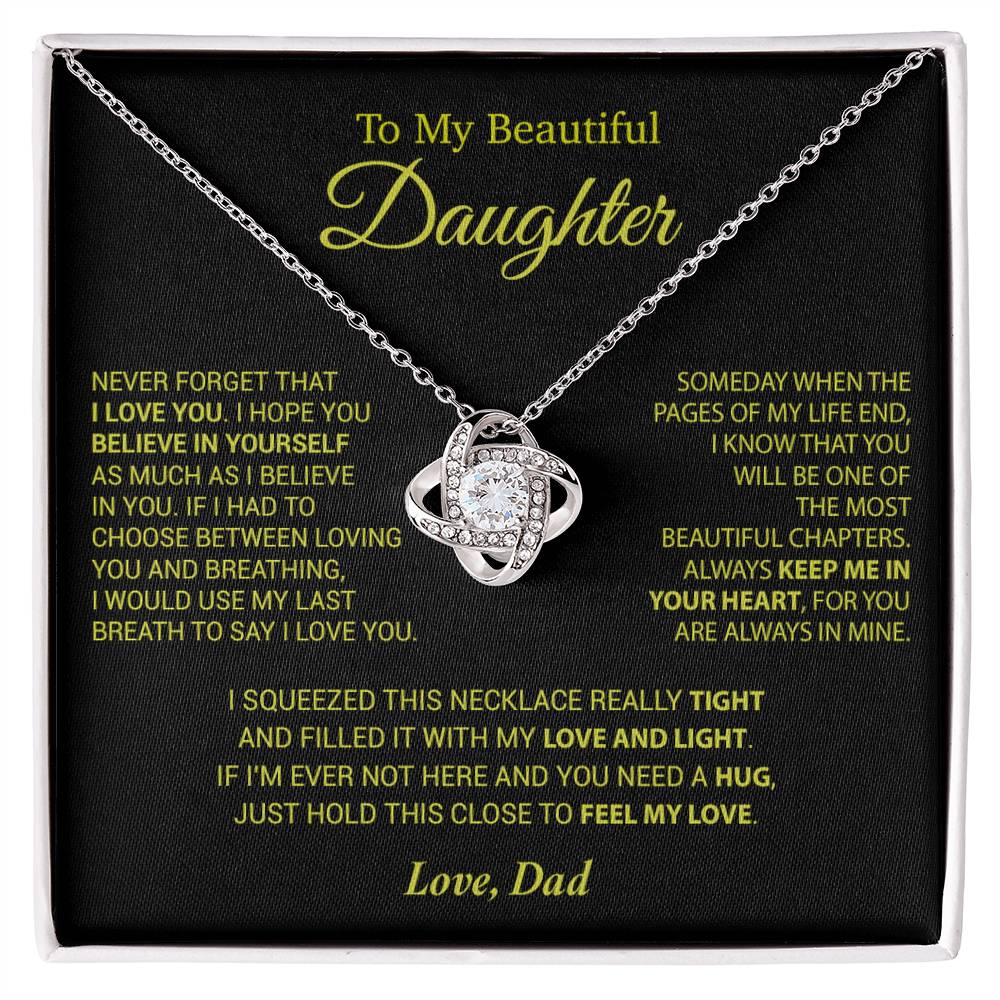 To My Daughter Necklace, Daughter Father Necklace, Daughter Gift From Dad 6_9_xanh
