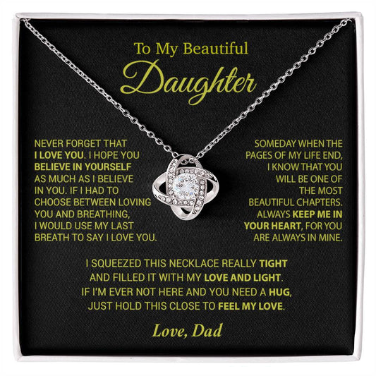 To My Daughter Necklace, Daughter Father Necklace, Daughter Gift From Dad 6_9_xanh