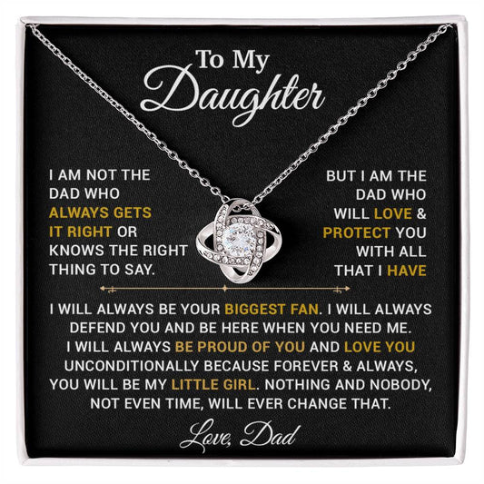 To My Daughter Necklace, Gift for Daughter from Dad, Father Daughter Necklace 4_4_Gold