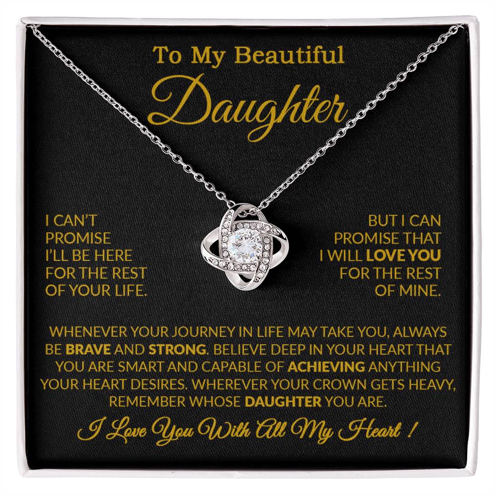 To My Daughter Necklace Gift From Dad, Daughter Gift, Father Daughter Necklace 16_9_Gold