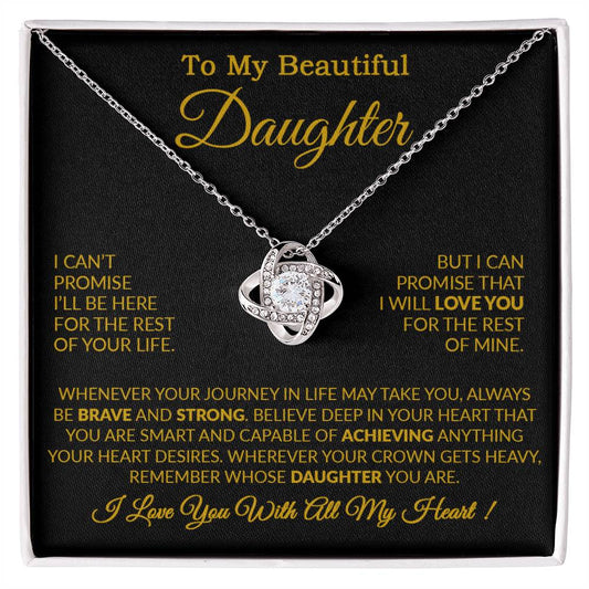 To My Daughter Necklace Gift From Dad, Daughter Gift, Father Daughter Necklace 16_9_Gold