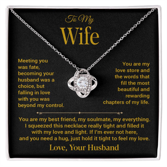 To My Wife Necklace, Gift For Wife, Anniversary Gift For Wife, Christmas Gift 21_11_Gold