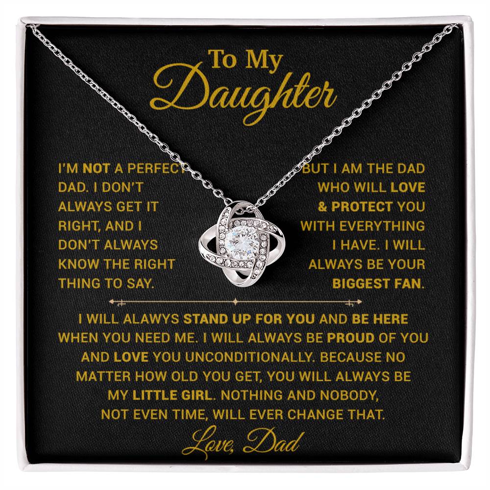To My Daughter Necklace, Gift for Daughter from Dad, Father Daughter Necklace 28_11_Gold