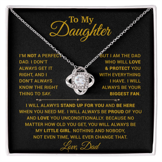 To My Daughter Necklace, Gift for Daughter from Dad, Father Daughter Necklace 28_11_Gold