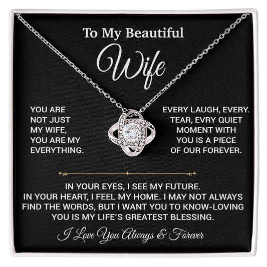 To My Wife Necklace, Christmas Gifts For Women, Anniversary Gift For Wife 10_9_Black