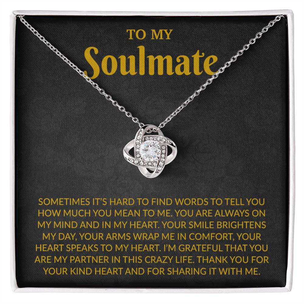 To My Soulmate Necklace, Anniversary Gift for Her, Gifts for Wife, Gifts for Girlfriend_Gold