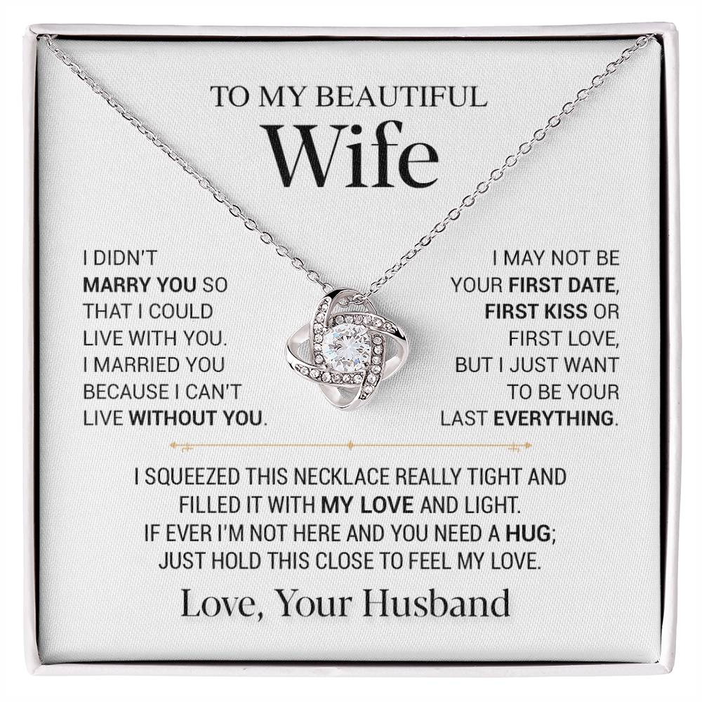 To My Wife Necklace, Christmas Gifts For Women, Anniversary Gift For Wife 23_11_White
