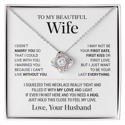 To My Wife Necklace, Christmas Gifts For Women, Anniversary Gift For Wife 23_11_White