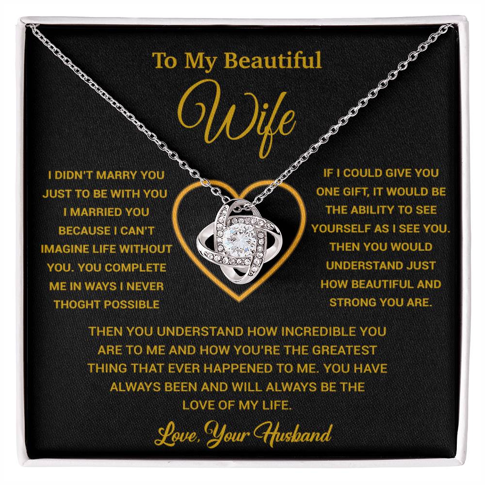 To My Wife Necklace, Gift For Wife, Anniversary Gift For Wife, Necklace For Wife 4_2_Gold