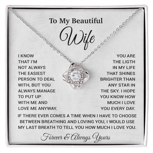 To My Wife Necklace, Christmas Gifts For Wife, Anniversary Cute Gift For Wife_6_9_White