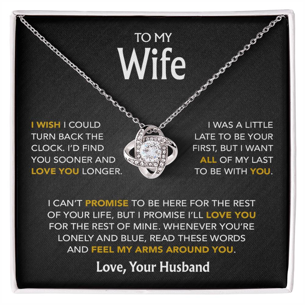 To My Wife Necklace, Gift For Wife, Anniversary Gift For Wife, Necklace For Wife 20_5_Black