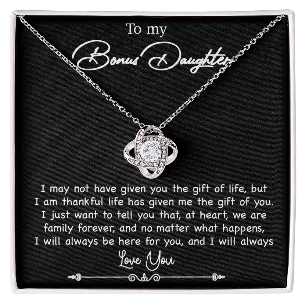To My Bonus Daughter Necklace, Gift for Bonus Daughter, Step Daughter Birthday 5_10_Black