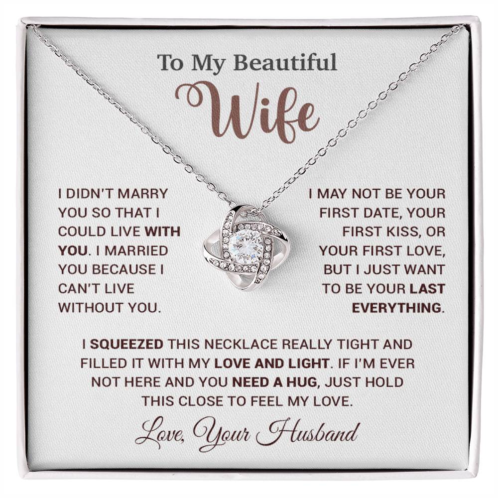 To My Wife Necklace, Wife Gift From Husband, Wife Husband Necklace, Christmas Gift 25_9