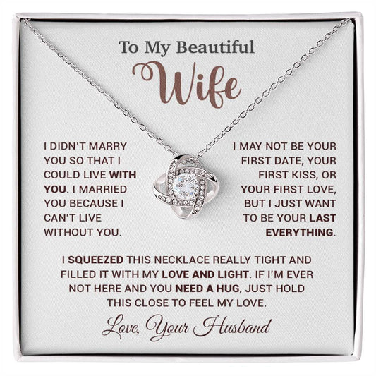 To My Wife Necklace, Wife Gift From Husband, Wife Husband Necklace, Christmas Gift 25_9