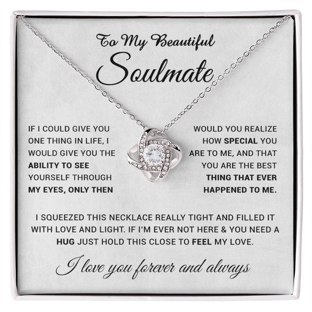 To My Soulmate Necklace, Gift For Soulmate, Anniversary Gift, Birthday Gift 25_4_White