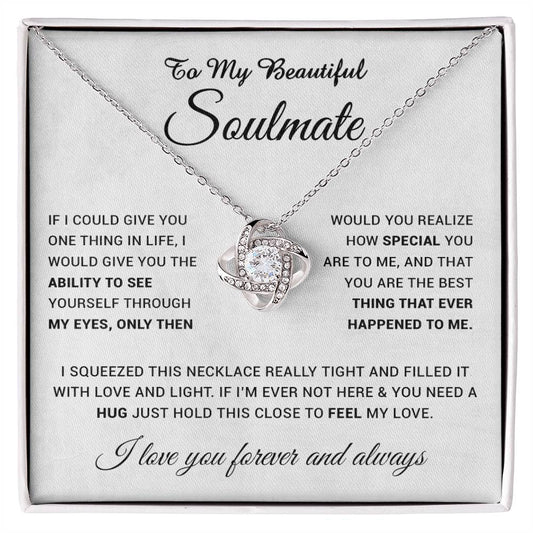 To My Soulmate Necklace, Gift For Soulmate, Anniversary Gift, Birthday Gift 25_4_White