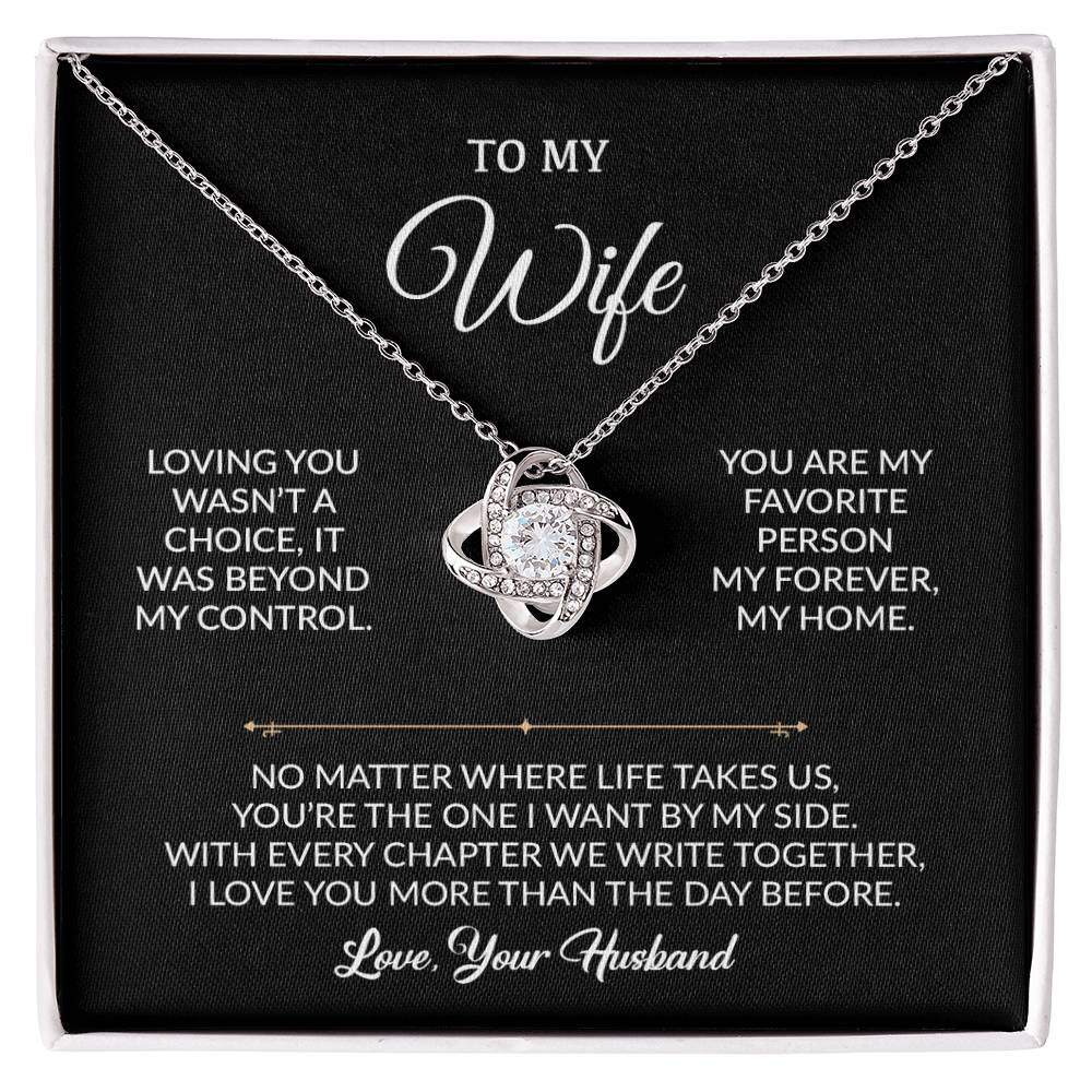 To My Wife Necklace, Gift For Wife, Anniversary Gift For Wife, Necklace For Wife 26_8_Black