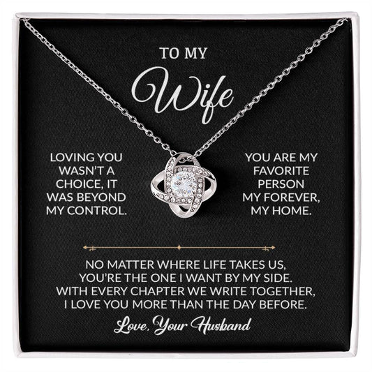 To My Wife Necklace, Gift For Wife, Anniversary Gift For Wife, Necklace For Wife 26_8_Black