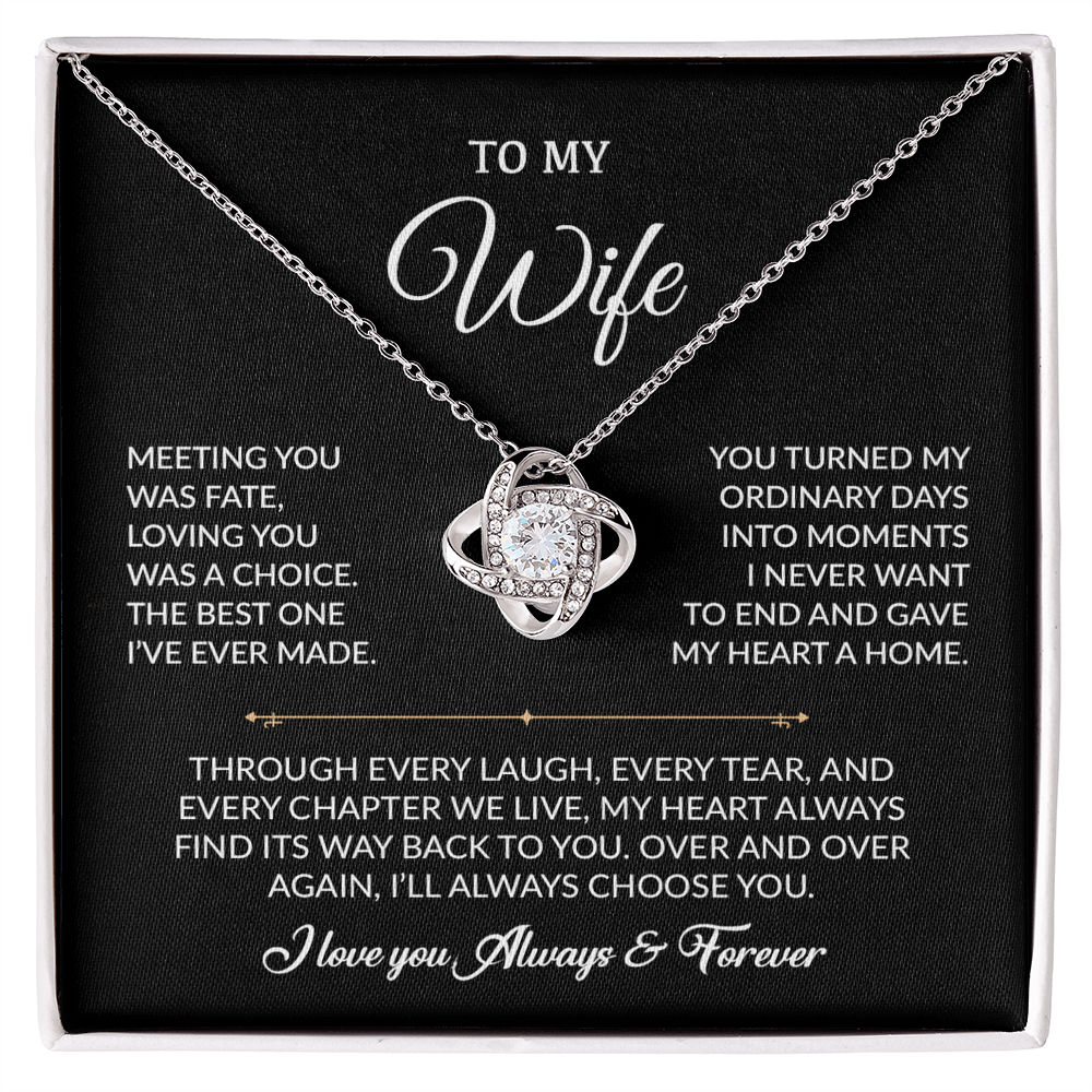 To My Wife Necklace, Gift For Wife, Anniversary Gift For Wife, Necklace For Wife 1_8_Black