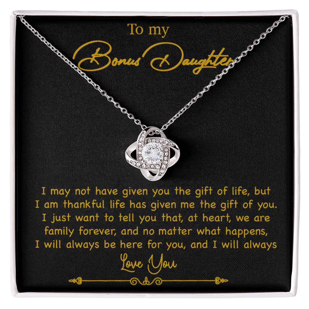 To My Bonus Daughter Necklace, Gift for Bonus Daughter, Step Daughter Birthday 5_10_Gold