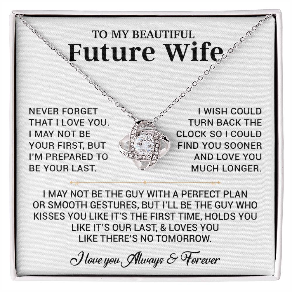 To My Beautiful Future Wife Necklace, Anniversary Birthday Christmas Gift for Her 26_6_White