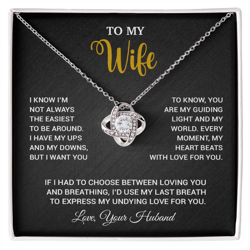 To My Wife Necklace, Gift For Wife, Anniversary Gift For Wife, Necklace For Wife 16_9_Black