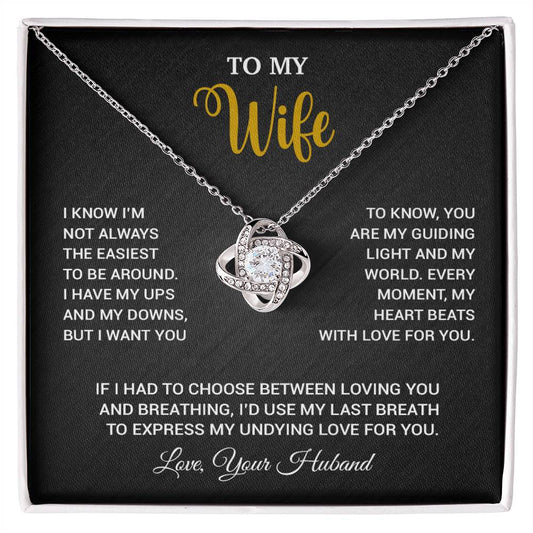 To My Wife Necklace, Gift For Wife, Anniversary Gift For Wife, Necklace For Wife 16_9_Black