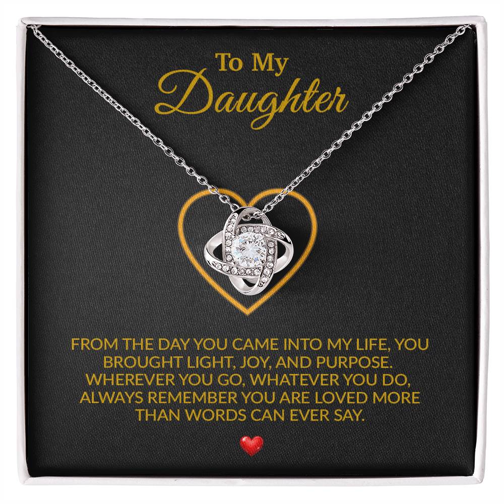 To My Daughter Necklace, Gift for Daughter from Dad, Father Daughter Necklace 15_8_Gold