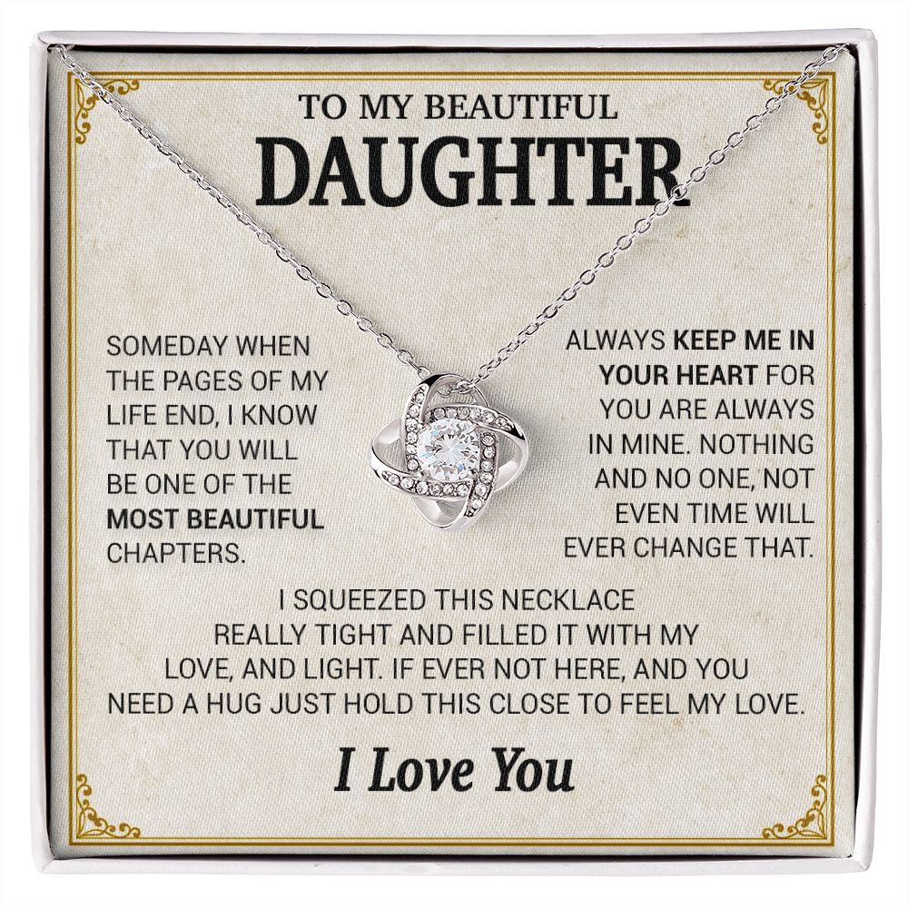 To My Daughter Necklace, Daughter Gift from Dad, Mom, Daughter Birthday Gift