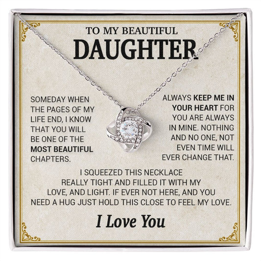 To My Daughter Necklace, Daughter Gift from Dad, Mom, Daughter Birthday Gift