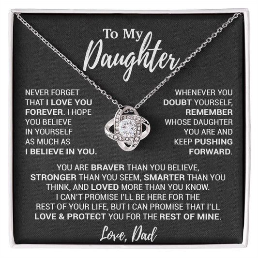 To My Daughter Necklace, Daughter Father Necklace, Daughter Gift From Dad 12_10