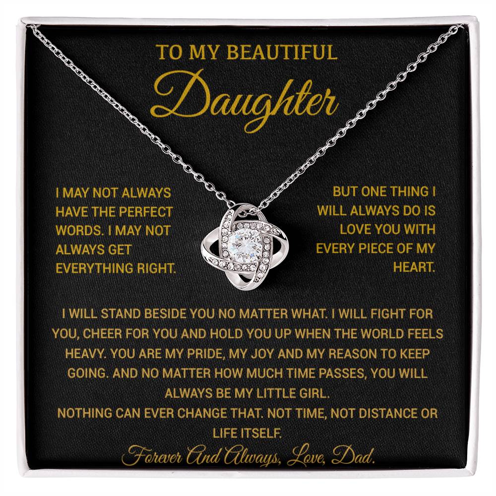 To My Daughter Necklace, Daughter Father Necklace, Daughter Gift From Dad 17_11_Gold