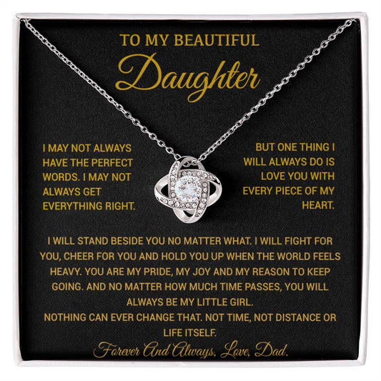 To My Daughter Necklace, Daughter Father Necklace, Daughter Gift From Dad 17_11_Gold