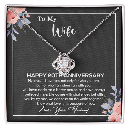 20th Anniversary Gift For Wife Necklace, 20 Year Anniversary, 20th Wedding Gift