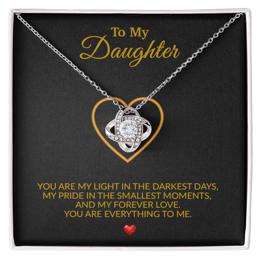 To My Daughter Necklace, Gift for Daughter from Dad, Father Daughter Necklace 16_8_Gold