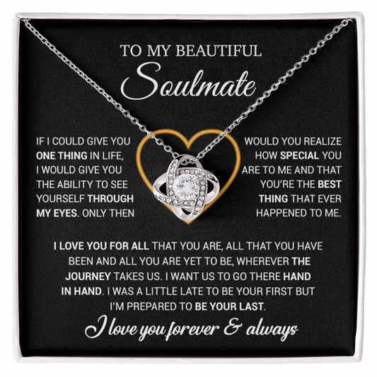 To My Soulmate Necklace, Gift For Wife From Husband, Valentiens Gift 22_12_Black