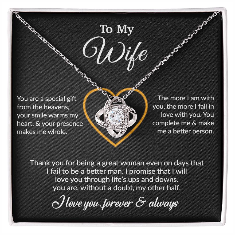 To My Wife Necklace, Gift For Wife, Anniversary Gift For Wife, Necklace For Wife 11_6_Black