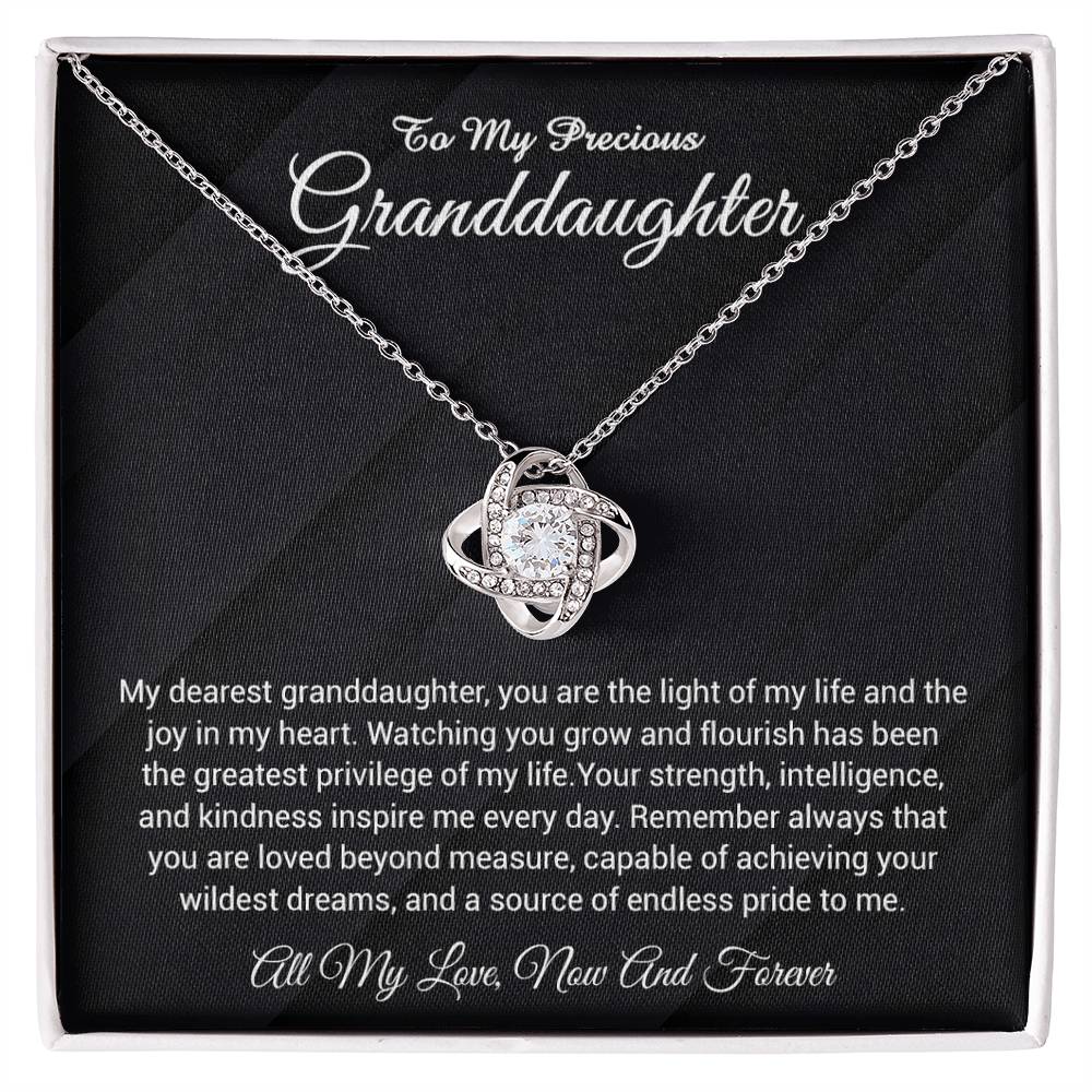 To My Granddaughter Necklace, Gift From Grandmother to Granddaughter Necklace