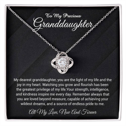 To My Granddaughter Necklace, Gift From Grandmother to Granddaughter Necklace