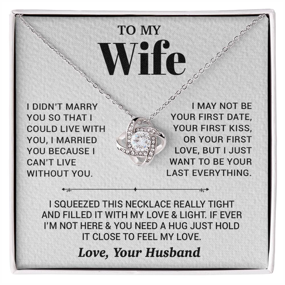 To My Wife Necklace, Christmas Gifts For Women, Anniversary Gift For Wife 27_9_White