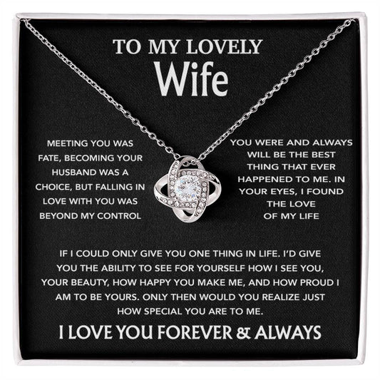 To My Wife Necklace, Christmas Gifts For Wife, Anniversary Cute Gift For Wife_Black
