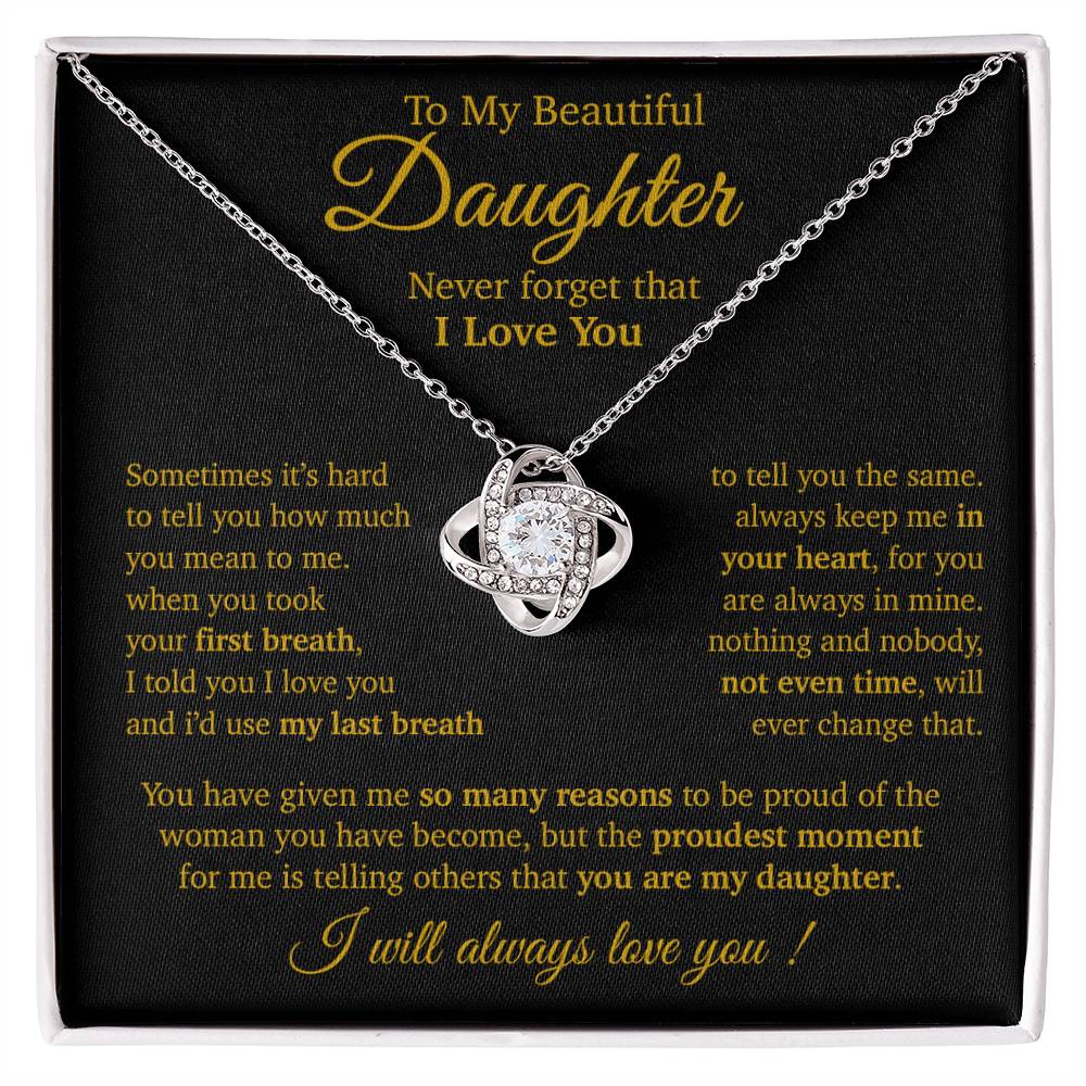 To My Daughter Necklace, Daughter Father Necklace, Daughter Gift From Dad, Mom 8_11