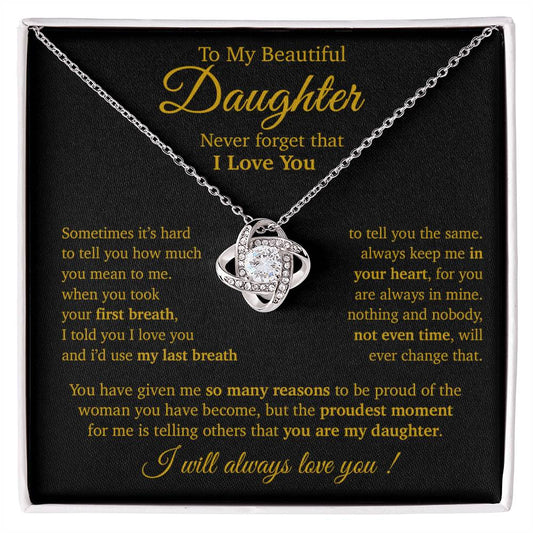 To My Daughter Necklace, Daughter Father Necklace, Daughter Gift From Dad, Mom 8_11